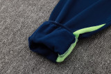 2024/25 Brazil Blue Hoody Zipper Jacket Tracksuit