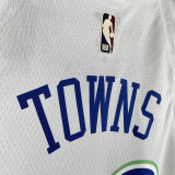 2023/24 Timberwolves TOWNS #32 White Retro NBA Jerseys 热压