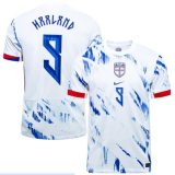 HAALAND #9 Norway Away Fans Soccer Jersey 2024/25