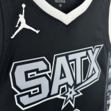 2023/24 Spurs PAUL #3 Black NBA Jerseys