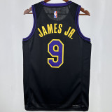 2025 Lakers JAMES JR. #9 Black City Edition NBA Jerseys 热压