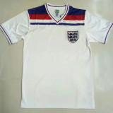 1982 England Home White Retro Soccer Jersey