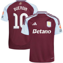 BUENDIA #10 Aston Villa Home Fans Soccer Jersey 2024/25 (UCL Font)