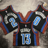 2023/24 KC Thunder GEORGE #13 Black City Edition NBA Jerseys
