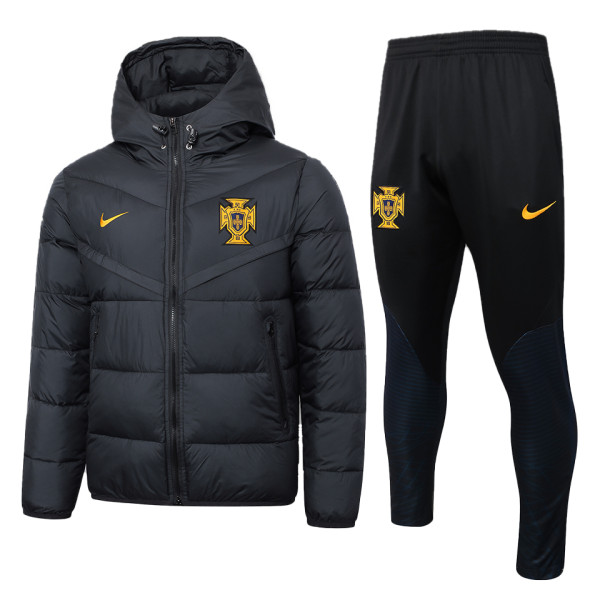 2024 Portugal Black Cotton Jacket （A Set）