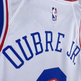 2023/24 76ers OUBRE JR. #9 White NBA Jerseys