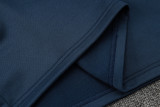 2024 France Sapphire Blue Hoody Zipper Jacket Tracksuit