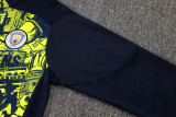 2025 Man City Fluorescent Green Sweater Tracksuit 喷墨