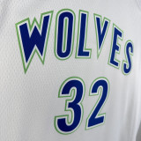 2023/24 Timberwolves TOWNS #32 White Retro NBA Jerseys 热压