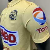 2014/15 Club America Home Yellow Retro Soccer Jersey