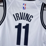Nets IRVING #11 White Kids NBA Jersey 热压