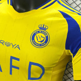 2024/25 Al Nassr Home Yellow Player Version Soccer Jersey