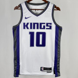 2023/24 Kings SABONIS #10 White NBA Jerseys 热压