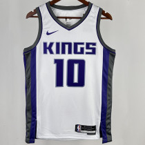 2023/24 Kings SABONIS #10 White NBA Jerseys 热压