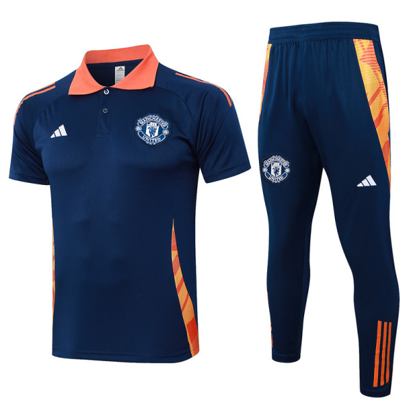 2025 M Utd Sapphire Blue POLO Training Tracksuit