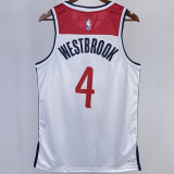 2023/24 Wizards WESTBROOK #4 White Home NBA Jerseys