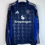2024/25 M Utd Away Long Sleeve Fans Soccer Jersey
