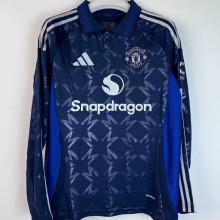 2024/25 M Utd Away Long Sleeve Fans Soccer Jersey