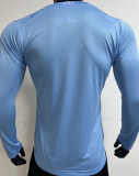 2023/24 Man City Home Blue Player Version Long Sleeve Jersey