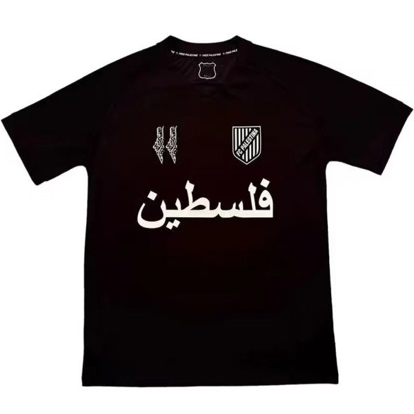 2025 Palestine Black Fans Soccer Jersey 白阿拉伯文