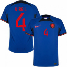 VIRGIL #4 NL1:1 Quality Away Blue Fans Jersey 2022/23