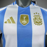 2024/25 Argentina Home Player Version Long Sleeve Jersey (Have FlFA World Champion 2022 有胸前章)