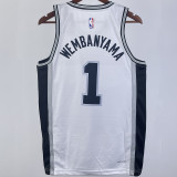 2023/24 Spurs WEMBANYAMA #1 White NBA Jerseys
