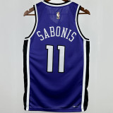 2024/25 Kings SABONIS #11 purple Retro NBA Jerseys 热压