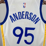 2024 Warriors ANDERSON #95 White NBA Jersey