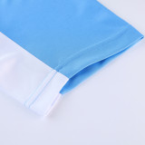 2022 Nk White Blue Short Training Jersey(A Set)