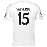 VALVERDE #15 RM 1:1 Quality Home Fans Jersey 2024/25 （UCL Font)