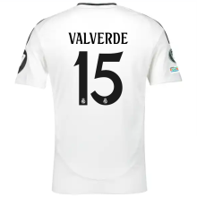 VALVERDE #15 RM 1:1 Quality Home Fans Jersey 2024/25 （UCL Font)