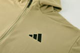 2025 Nk~ Khaki Zipper Jacket Tracksuit