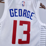 2023/24 Clippers GEORGE #13 White NBA Jerseys