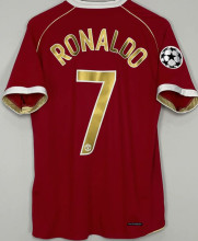 RONALDO #7 M Utd Home Retro Jersey 2006/07 (Have UCL Patch 带1个欧冠球 UCL Font 欧冠字体 ) ★★
