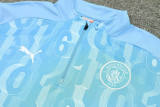 2025 Man City Sky Blue Kids Sweater Tracksuit