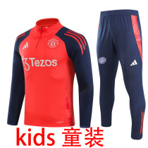 2025 M Utd Red Kids Sweater Tracksuit