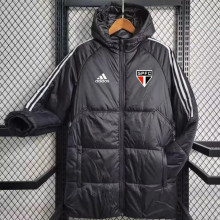 2023/24 Sao Paulo Black Cotton Jacket 白三边
