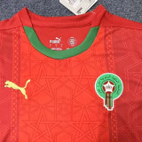 2025 Morocco Home Red Fans Soccer Jersey