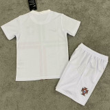 2012 Portugal Away White Retro Kids Soccer Jersey