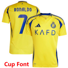 RONALDO #7 Al Nassr Home Yellow Fans Jersey 2024/25 (Cup Font 杯赛字体)
