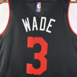 2023/24 Miami Heat WADE #3 Black City Edition NBA Jerseys