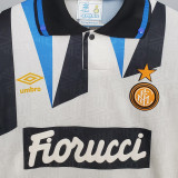 1992/93 In Milan Away White Retro Soccer Jersey