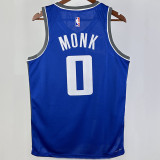 2024 Kings MONK #0 Blue City Edition NBA Jerseys 热压