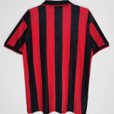 1995/96 AC Milan Home Red Black Retro Soccer Jersey
