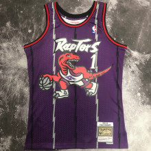 1998/99 Toronto Raptors MCGRADY #1 Purple Retro NBA Jerseys 热压