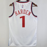 2024/25 Clippers HARDEN #1 White NBA Jerseys