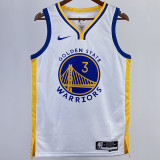 2023/24 Warriors POOLE #3 White NBA Jerseys