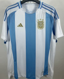 J. Á LVAREZ # 9 Argentina Home Fans Soccer Jersey 2024/25