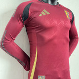 2024/25 Belgium Home Player Version Long Sleeve Jersey